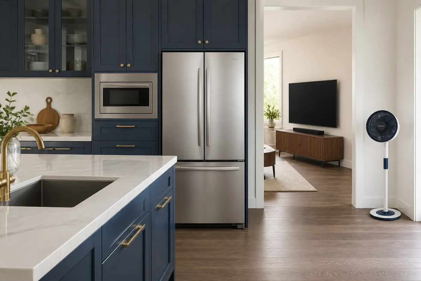 Modern home appliances in a contemporary kitchen