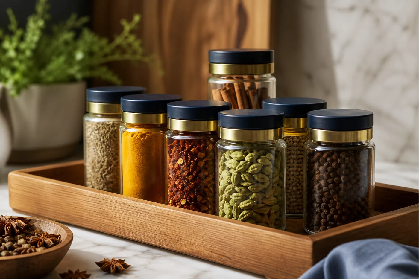 Glass Spice Jar Collection
